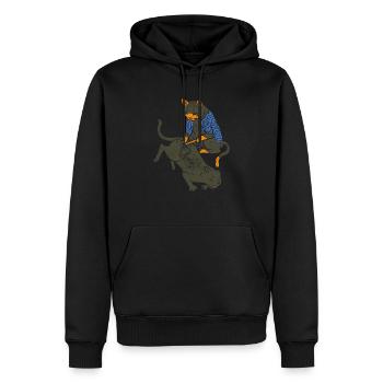 Tättowierer Irezumi Katzen Liebhaber Geschenk Tig - Männer Premium Bio Hoodie - Schwarz - Vorne - Nico (187cm)