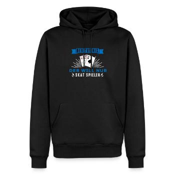 Der Tut Nix Der Will Nur Skat Spielen - Männer Premium Bio Hoodie - Schwarz - Vorne - Nico (187cm)