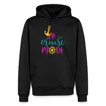 Mode croisière Grand Tshirt de vacances - Sweat à capuche Premium bio Homme - noir - Devant - Nico (187cm)