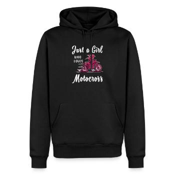 TShirt de motocross pour femme | Pilote de motocross - Sweat à capuche Premium bio Homme - noir - Devant - Nico (187cm)