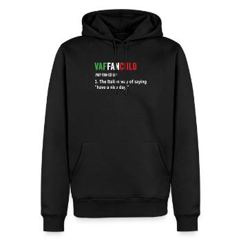 Humour de Vaffanculo Italie drôle cadeau Gag italien - Sweat à capuche Premium bio Homme - noir - Devant - Nico (187cm)