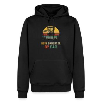 Meilleure fille par le disque de golf de T-shirt | Discgolf - Sweat à capuche Premium bio Homme - noir - Devant - Nico (187cm)