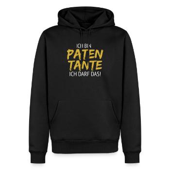 Patentante - Männer Premium Bio Hoodie - Schwarz - Vorne - Nico (187cm)