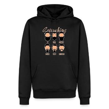 Gettysburg-Funny Kind Of Beards - Sweat à capuche Premium bio Homme - noir - Devant - Nico (187cm)