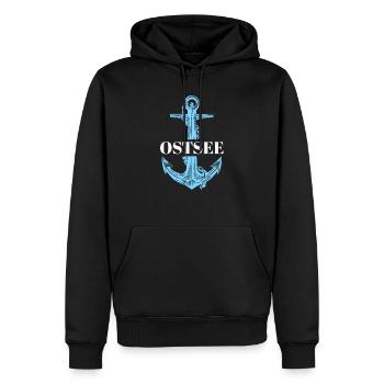 Ostsee Rügen Usedom Fehmarn Urlaub an der Ostsee - Männer Premium Bio Hoodie - Schwarz - Vorne - Nico (187cm)