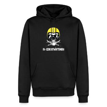 Scène IFA Ostwuerttemberg crâne de casque de moto - Sweat à capuche Premium bio Homme - noir - Devant - Nico (187cm)