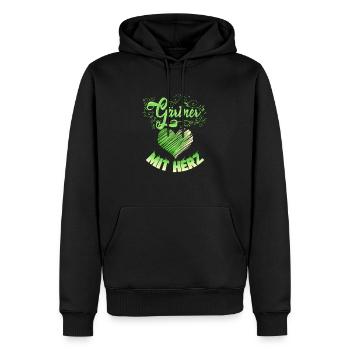 Gärtner Garten Gartenarbeit Landschaftsgärtner - Männer Premium Bio Hoodie - Schwarz - Vorne - Nico (187cm)