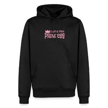 Sans gluten - Princesse sans gluten - Sweat à capuche Premium bio Homme - noir - Devant - Nico (187cm)