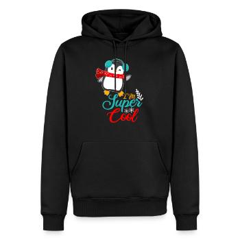 Je suis super cool cadeau de pingouin drôle - Sweat à capuche Premium bio Homme - noir - Devant - Nico (187cm)