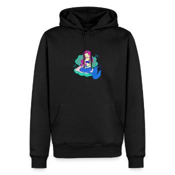 Mermaid Princess Kids Women Girl Mermaid - Men’s Premium Organic Hoodie - black - Front - Nico (187cm)