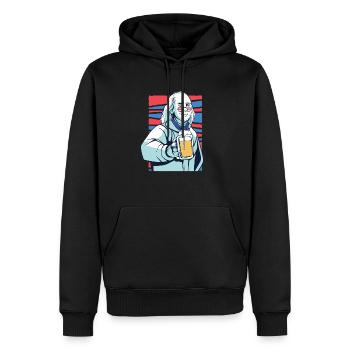 Benjamin Franklin US Bier US Flagge Bier Präsident - Männer Premium Bio Hoodie - Schwarz - Vorne - Nico (187cm)