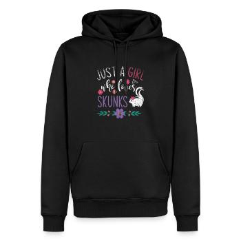 Pet Skunk - Sweat à capuche Premium bio Homme - noir - Devant - Nico (187cm)