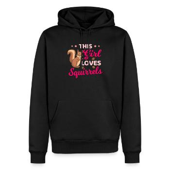 This Girl Loves Squirrels Squirrel - Männer Premium Bio Hoodie - Schwarz - Vorne - Nico (187cm)