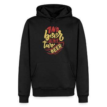 Zwei Bier oder nicht zwei Bier - Männer Premium Bio Hoodie - Schwarz - Vorne - Nico (187cm)