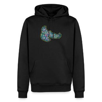 Pigeon pigeonnier pigeon racing - Sweat à capuche Premium bio Homme - noir - Devant - Nico (187cm)