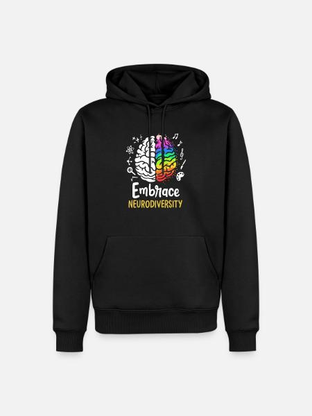 Embrace Neurodiversity - Men’s Premium Organic Hoodie - black