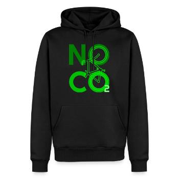 No Co2 bike carbon dioxide - Men’s Premium Organic Hoodie - black - Front - Nico (187cm)