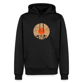 Musique de la nature - Sweat à capuche Premium bio Homme - noir - Devant - Nico (187cm)