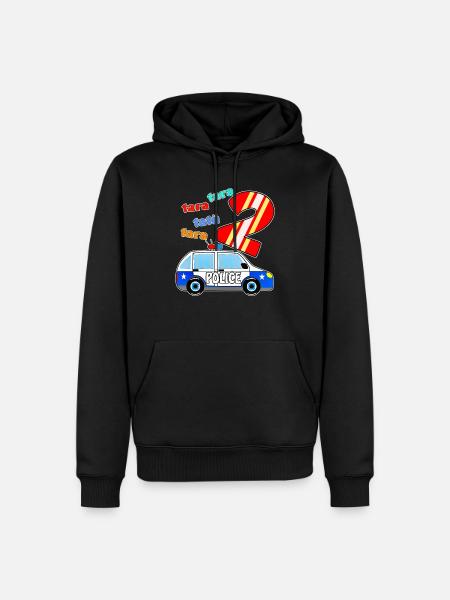 PolizeiAuto 2 - Männer Premium Bio Hoodie - Schwarz