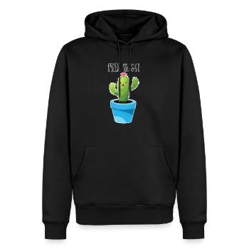 câlins gratuits cactus câlin drôle cadeau câlin moi - Sweat à capuche Premium bio Homme - noir - Devant - Nico (187cm)