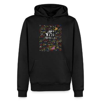 Racine carrée de 256 - 16e cadeau d'anniversaire - Sweat à capuche Premium bio Homme - noir - Devant - Nico (187cm)