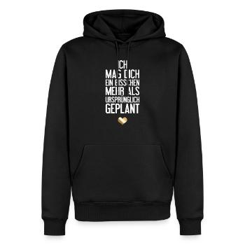 Romantische Liebeserklärung - Männer Premium Bio Hoodie - Schwarz - Vorne - Nico (187cm)