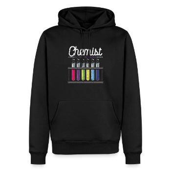 Chemist T- Shirt - All Have The Solution - Männer Premium Bio Hoodie - Schwarz - Vorne - Nico (187cm)