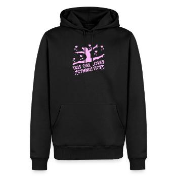 Gymnaste gymnaste gymnaste gymnastique drôle disant gymnaste - Sweat à capuche Premium bio Homme - noir - Devant - Nico (187cm)