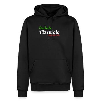 Le meilleur pizzaiolo ... c'est moi pizza graphique des - Sweat à capuche Premium bio Homme - noir - Devant - Nico (187cm)