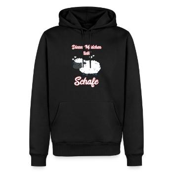 Dieses Mädchen Liebt Schafe Schafhirtin Hirtin - Männer Premium Bio Hoodie - Schwarz - Vorne - Nico (187cm)