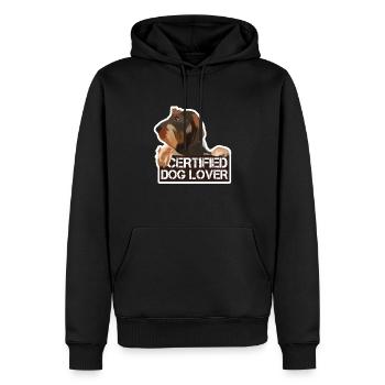 Hund Rauhaardackel Dackel Hundefreund - Männer Premium Bio Hoodie - Schwarz - Vorne - Nico (187cm)