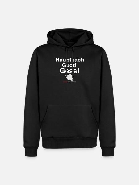 Saarland Saarländer witziger Spruch Geschenk - Männer Premium Bio Hoodie - Schwarz