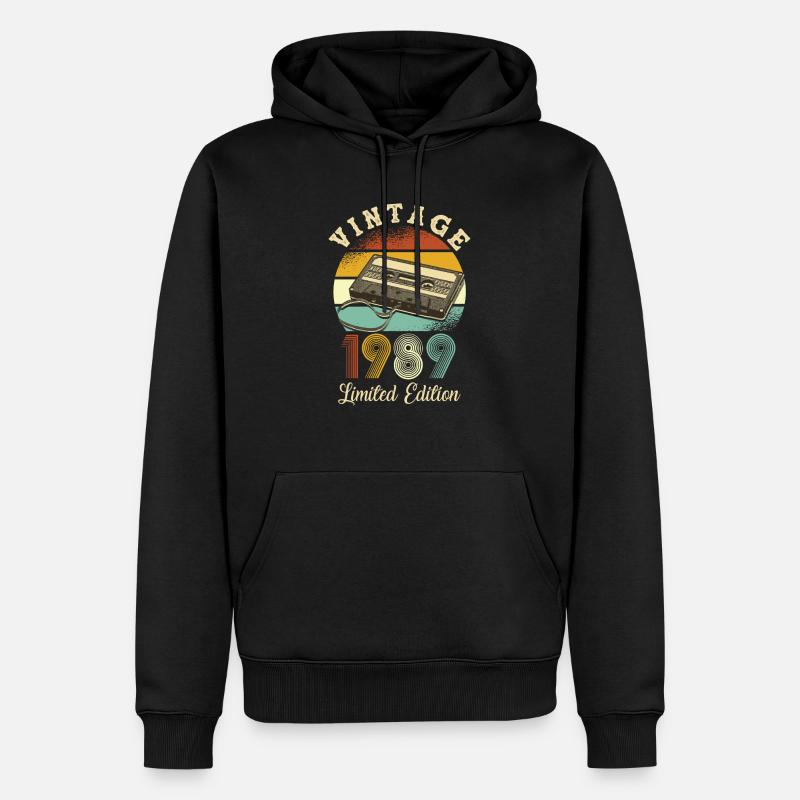 Millésime 1989 - Sweat à capuche Premium bio Homme - noir