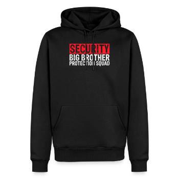 Sécurité Big Brother Protection Squad - Sweat à capuche Premium bio Homme - noir - Devant - Nico (187cm)