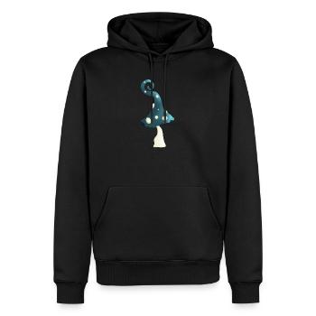 Champignon magique d'une forêt magique - Sweat à capuche Premium bio Homme - noir - Devant - Nico (187cm)