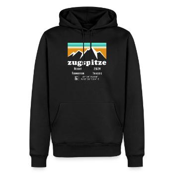 ZUGSPITZE BERGE WANDERN 2962 m Geschenk Berg - Männer Premium Bio Hoodie - Schwarz - Vorne - Nico (187cm)