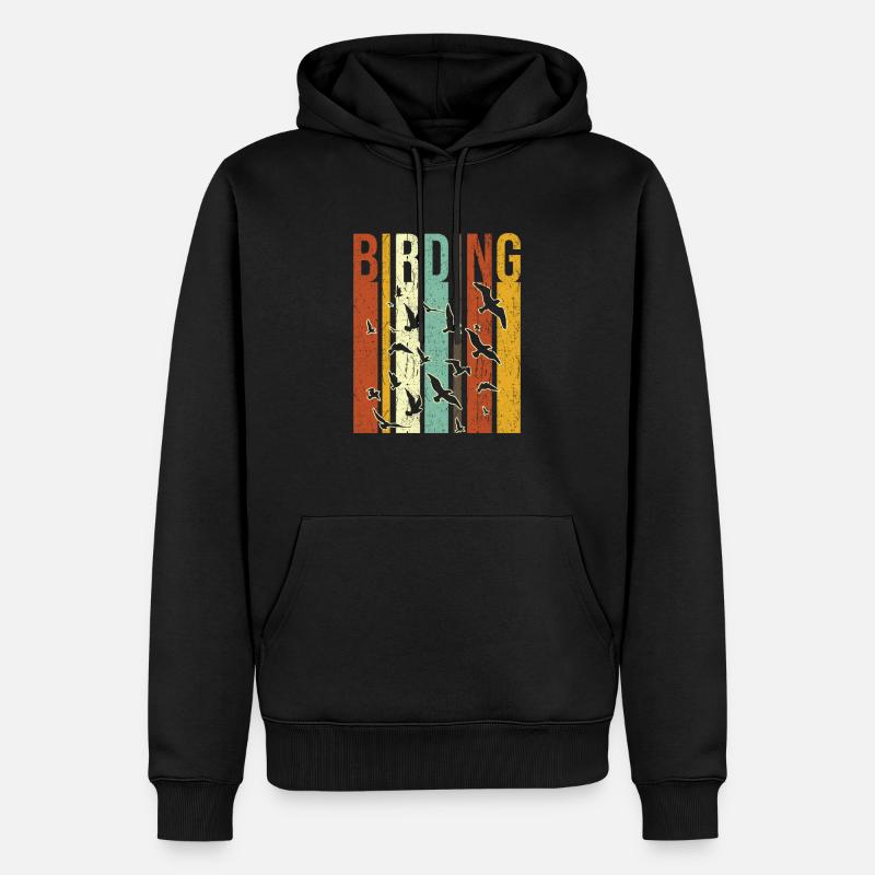 Birding - Männer Premium Bio Hoodie - Schwarz
