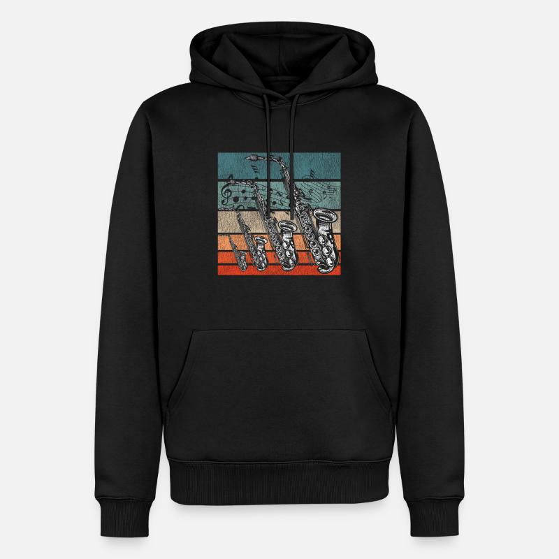 Saxophoniste cadeau - Sweat à capuche Premium bio Homme - noir