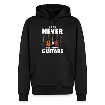 You can never have too many guitars - Men’s Premium Organic Hoodie - black - Front - Nico (187cm)