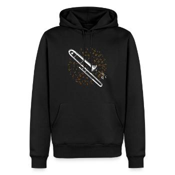 Posaune Geschenk Musiker - Männer Premium Bio Hoodie - Schwarz - Vorne - Nico (187cm)