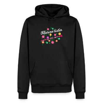 Klarinettenspielerin Blumen Klarinette - Männer Premium Bio Hoodie - Schwarz - Vorne - Nico (187cm)