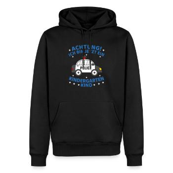 Ich Bin Jetzt Ein Kindergartenkind Polizeiauto 1 - Männer Premium Bio Hoodie - Schwarz - Vorne - Nico (187cm)