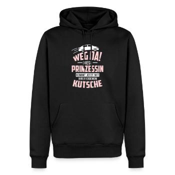 Prinzessin Kommt Mit Eigener Kutsche Führerschein - Männer Premium Bio Hoodie - Schwarz - Vorne - Nico (187cm)
