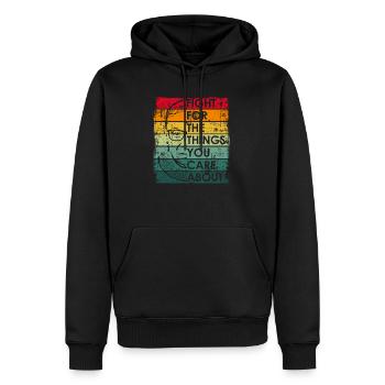 Fight For The Things You Care About RBG Ruth Bader - Sweat à capuche Premium bio Homme - noir - Devant - Nico (187cm)