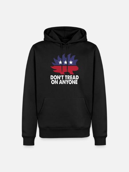 Treten Sie nicht auf irgendjemanden Porcupine Libertarian Humor F. - Männer Premium Bio Hoodie - Schwarz