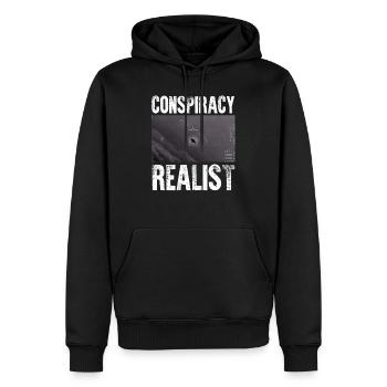 Verschwörung Realist Raumschiff UFO Alien Theorien Fu - Männer Premium Bio Hoodie - Schwarz - Vorne - Nico (187cm)
