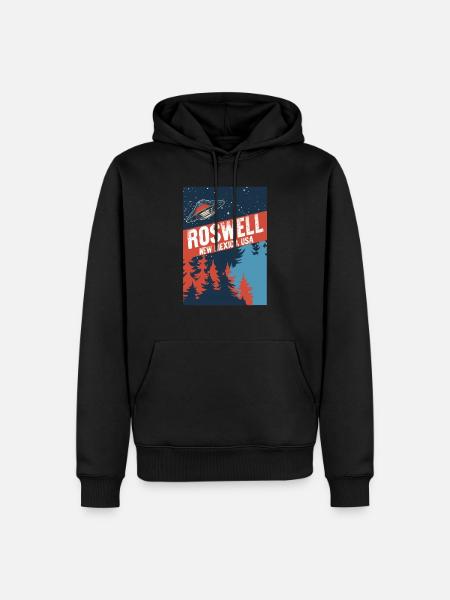 Roswell New Mexico USA Théories du complot Fun Gif - Sweat à capuche Premium bio Homme - noir