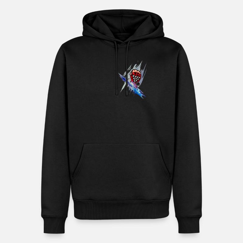 art de gant de combattant - Sweat à capuche Premium bio Homme - noir