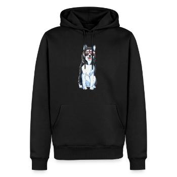 Sibirischer Husky Weihnachten Geschenk Hunde Huski - Männer Premium Bio Hoodie - Schwarz - Vorne - Nico (187cm)