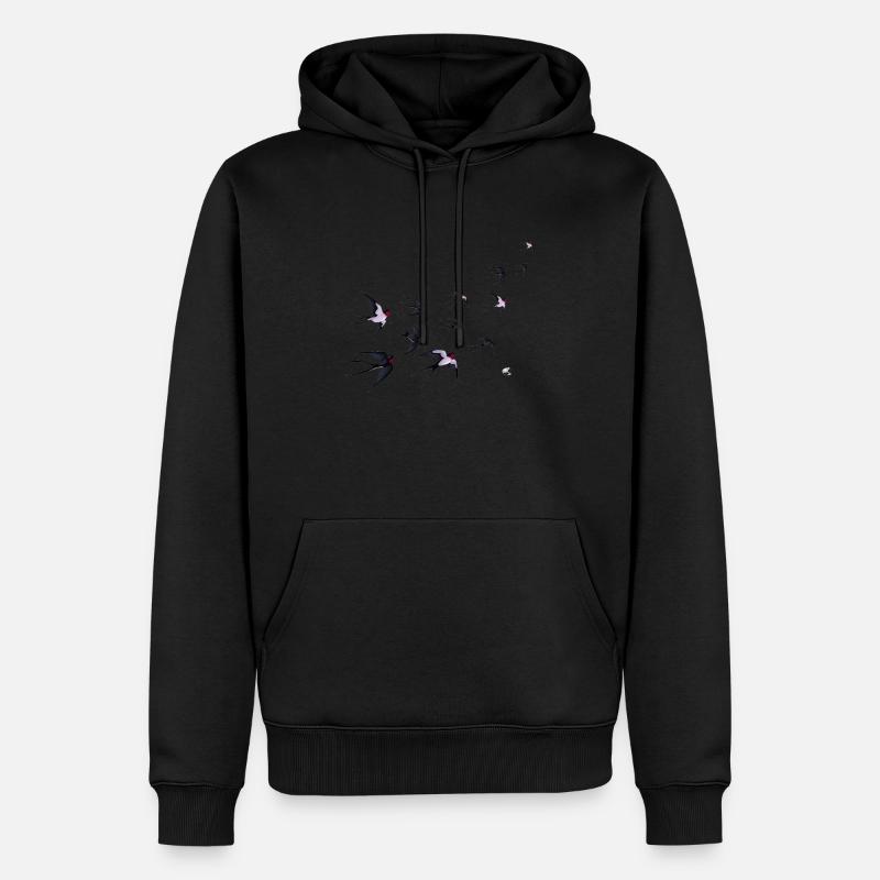 Illustration de l'essaim d'avaler - Sweat à capuche Premium bio Homme - noir